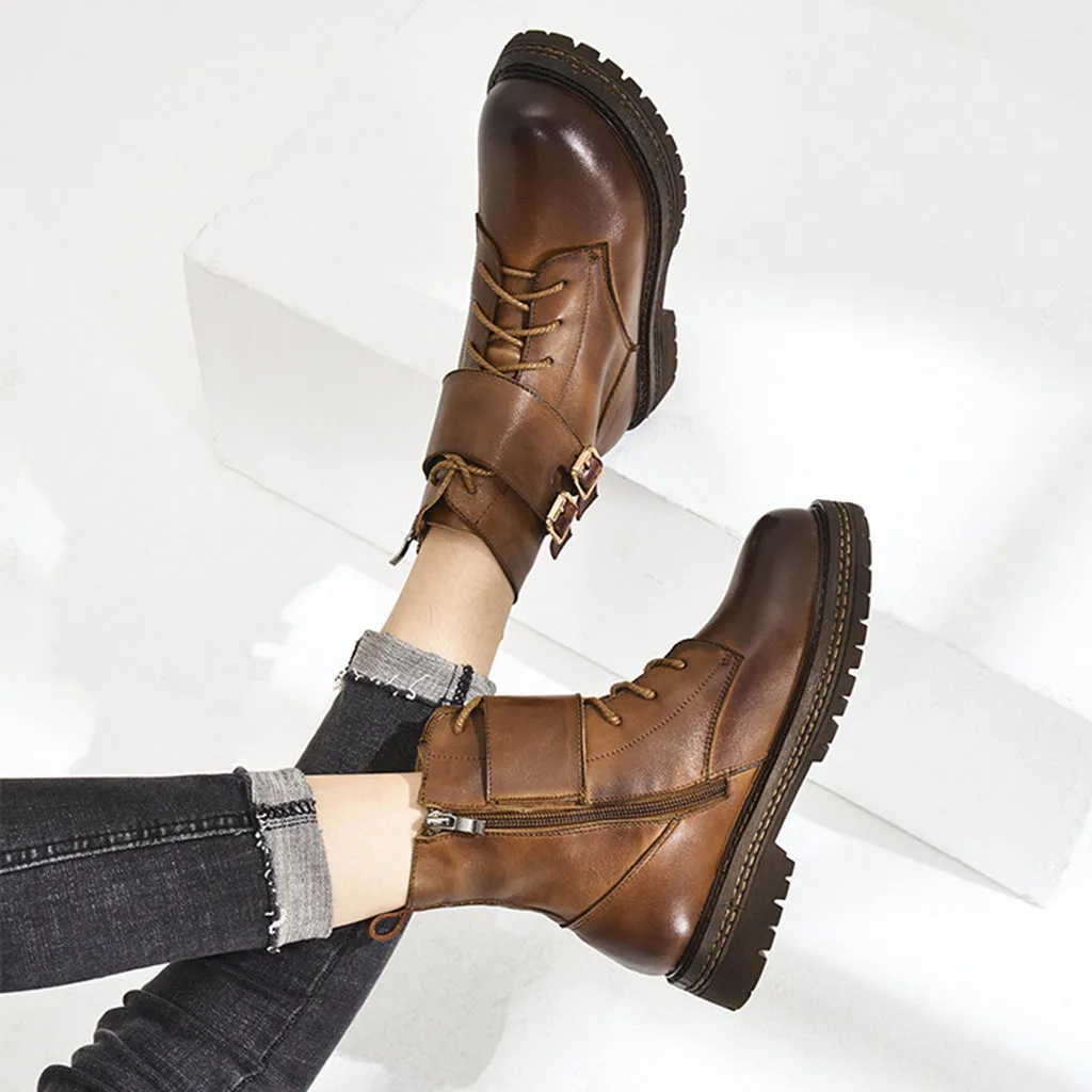 Autumn Winter Casual Leather Martin Boots | Gift Shoes