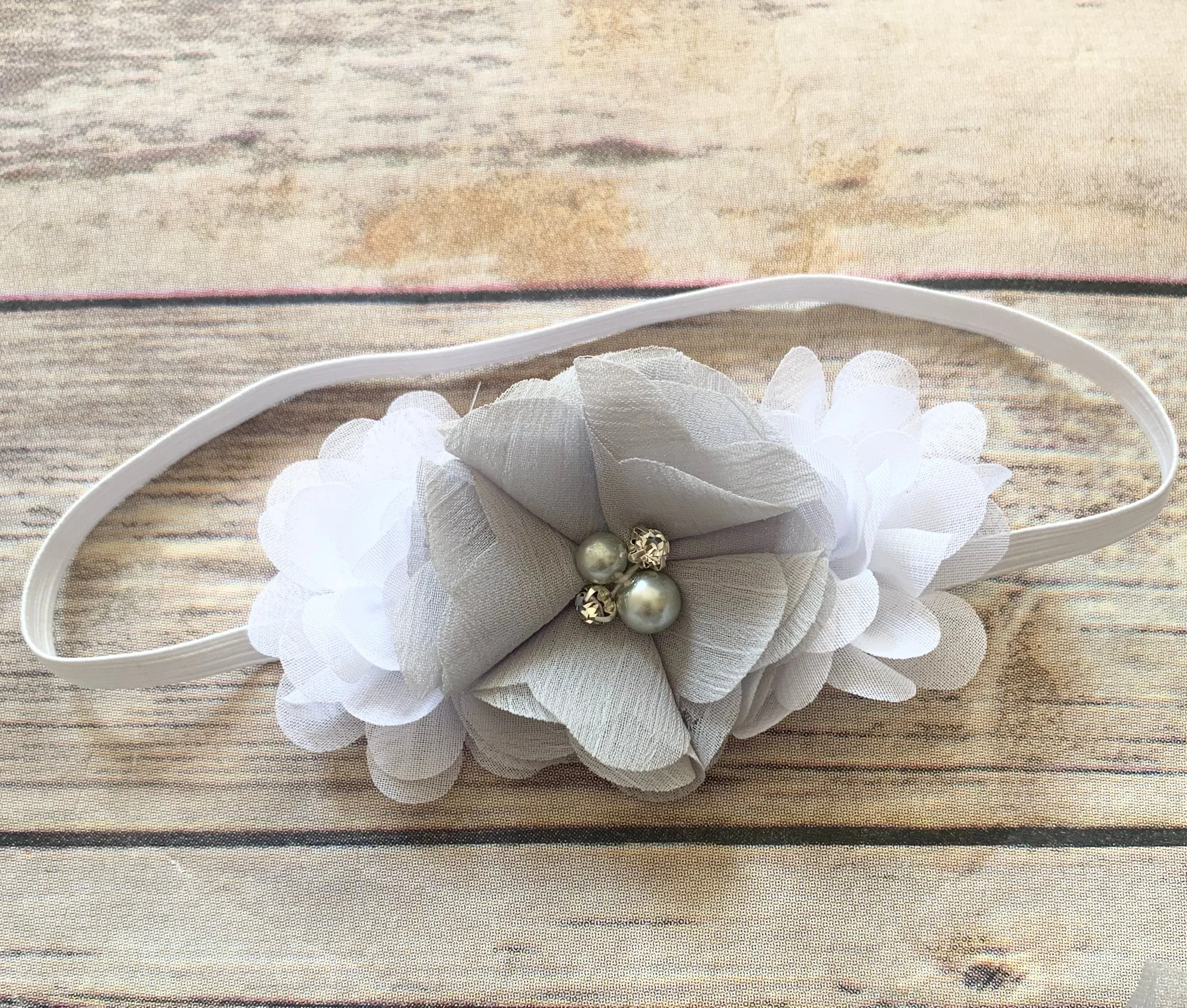 Bloomers/headband set - gray