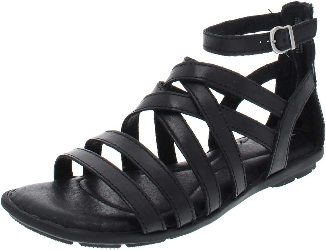 BORN Womens Giverny Leather Strappy Flat Sandals