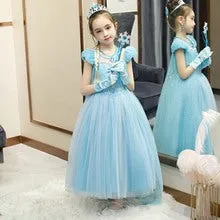 Cross-Border Girls' One-Piece Lace Swimsuit Children's Clothing Cute Swimwear