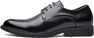 HASMI Spring and Autumn Casual Business Leather Shoes England Breathable Dress Shoes Men's Pointed Toe Leather Wedding Shoes