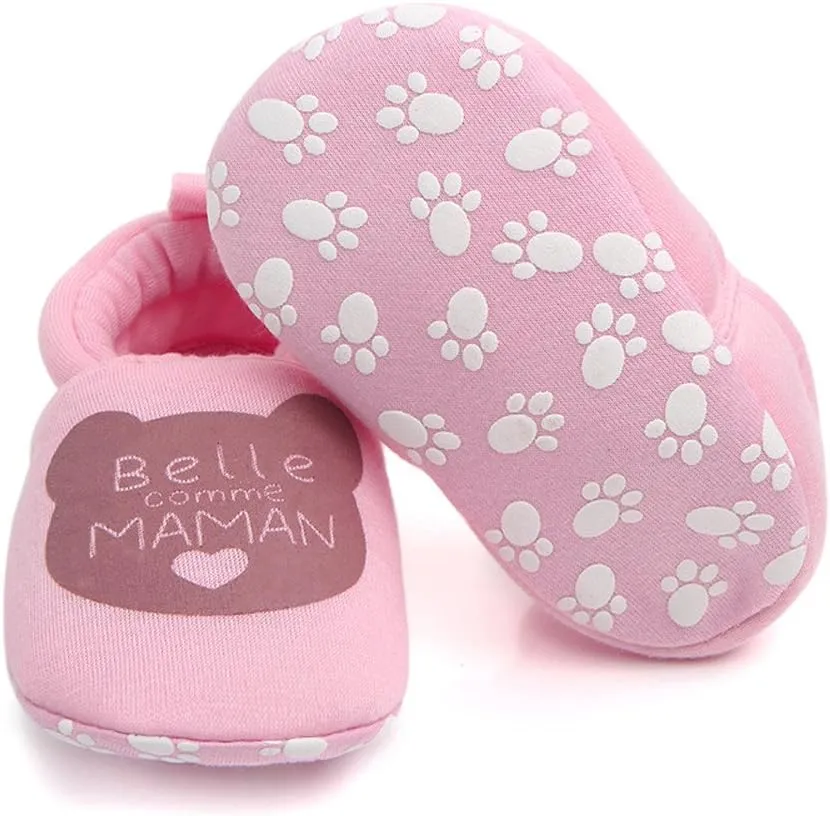 Infant Shoes Round Toe Baby Slippers Toddler Shoes First Soft Baby Shoes Slip on Shoes for Toddlers