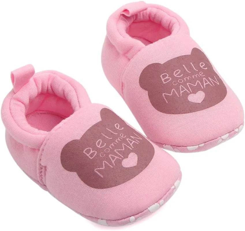 Infant Shoes Round Toe Baby Slippers Toddler Shoes First Soft Baby Shoes Slip on Shoes for Toddlers