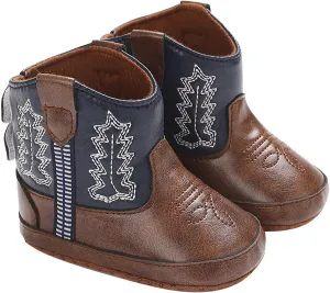 Leather Cowboy Booties Soft Sole Non Slip Shoes for Baby Infant Western Baby Girl Shoes Country Boots for Baby Boy