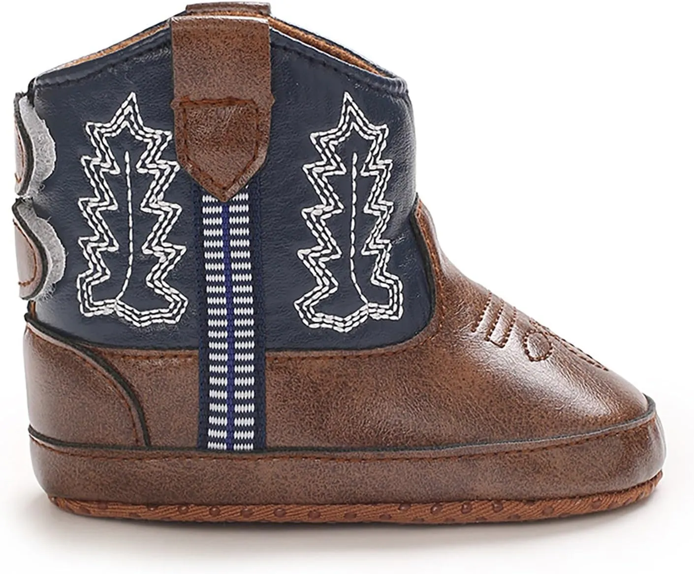 Leather Cowboy Booties Soft Sole Non Slip Shoes for Baby Infant Western Baby Girl Shoes Country Boots for Baby Boy