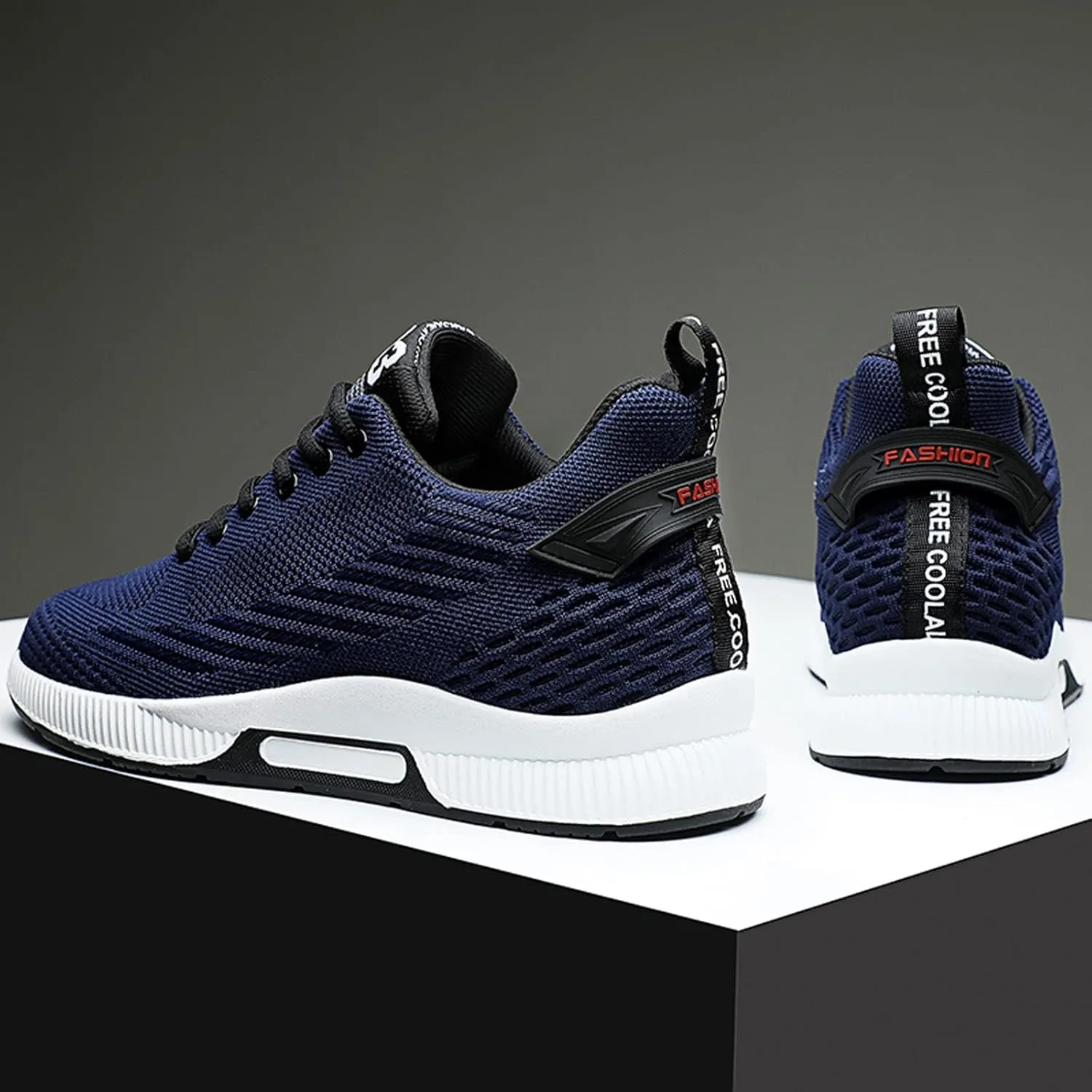 Men's Elevator Shoes Invisible Height Increase Sporty Sneakers Casual Lace Up Shoes Make You Taller Hight - 6cm / 2.36 Inches - Hidden Heel