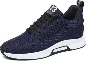 Men's Elevator Shoes Invisible Height Increase Sporty Sneakers Casual Lace Up Shoes Make You Taller Hight - 6cm / 2.36 Inches - Hidden Heel