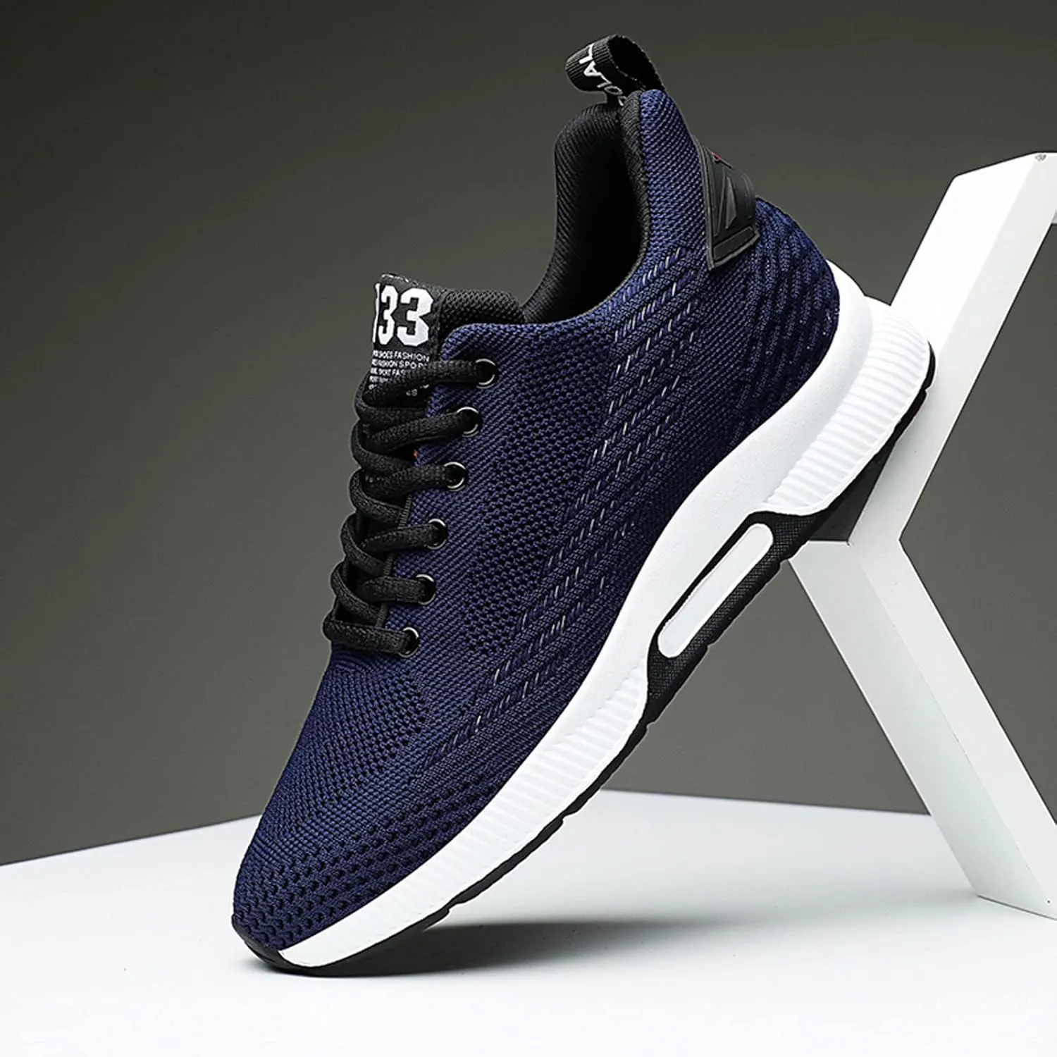 Men's Elevator Shoes Invisible Height Increase Sporty Sneakers Casual Lace Up Shoes Make You Taller Hight - 6cm / 2.36 Inches - Hidden Heel