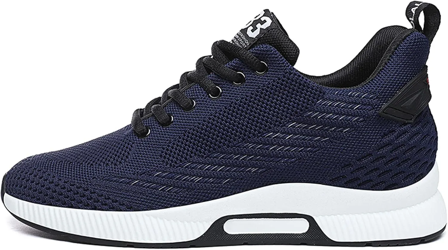 Men's Elevator Shoes Invisible Height Increase Sporty Sneakers Casual Lace Up Shoes Make You Taller Hight - 6cm / 2.36 Inches - Hidden Heel