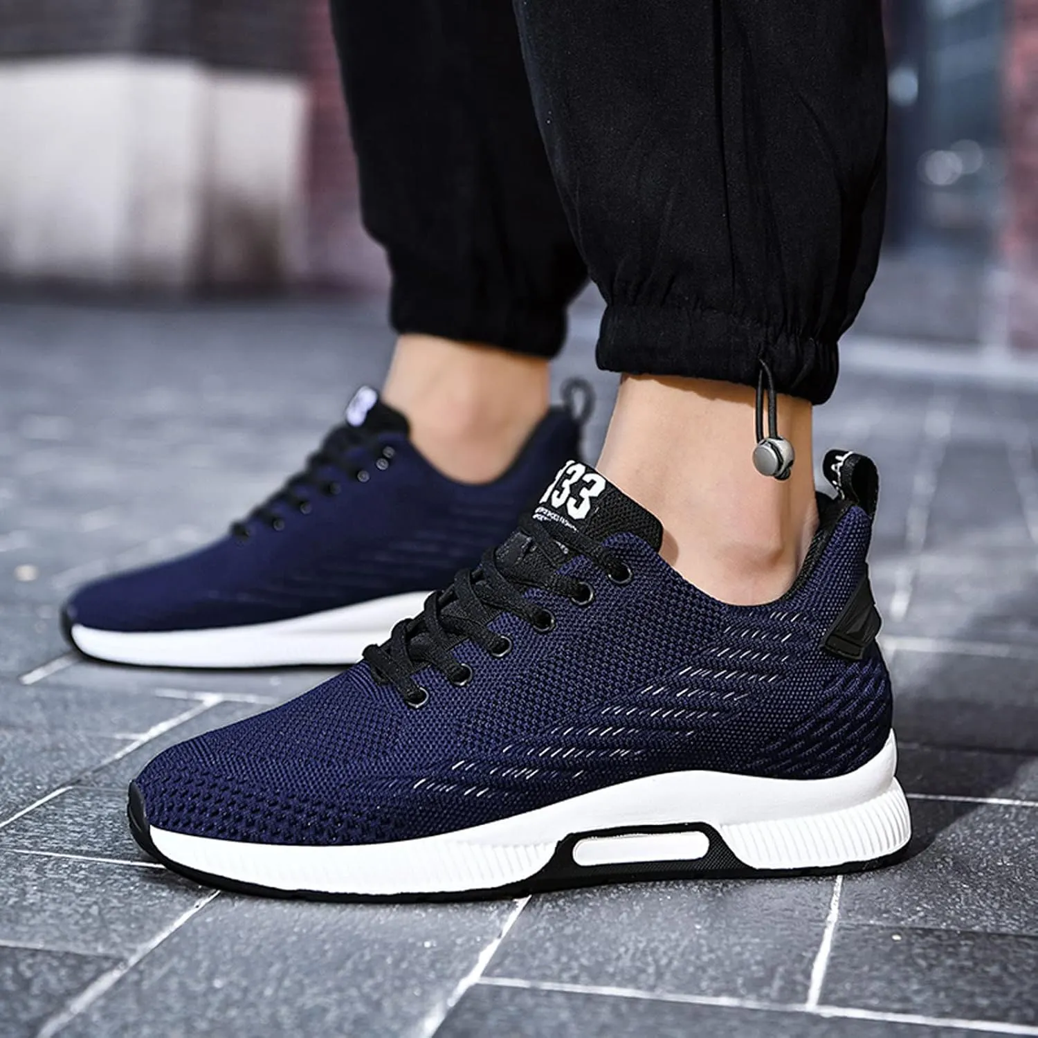 Men's Elevator Shoes Invisible Height Increase Sporty Sneakers Casual Lace Up Shoes Make You Taller Hight - 6cm / 2.36 Inches - Hidden Heel