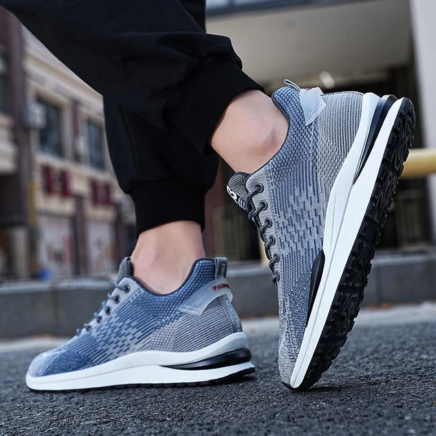 Men's Elevator Shoes Invisible Height Increase Sporty Sneakers Casual Lace Up Shoes Make You Taller Hight - 6cm / 2.36 Inches - Hidden Heel