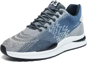 Men's Elevator Shoes Invisible Height Increase Sporty Sneakers Casual Lace Up Shoes Make You Taller Hight - 6cm / 2.36 Inches - Hidden Heel