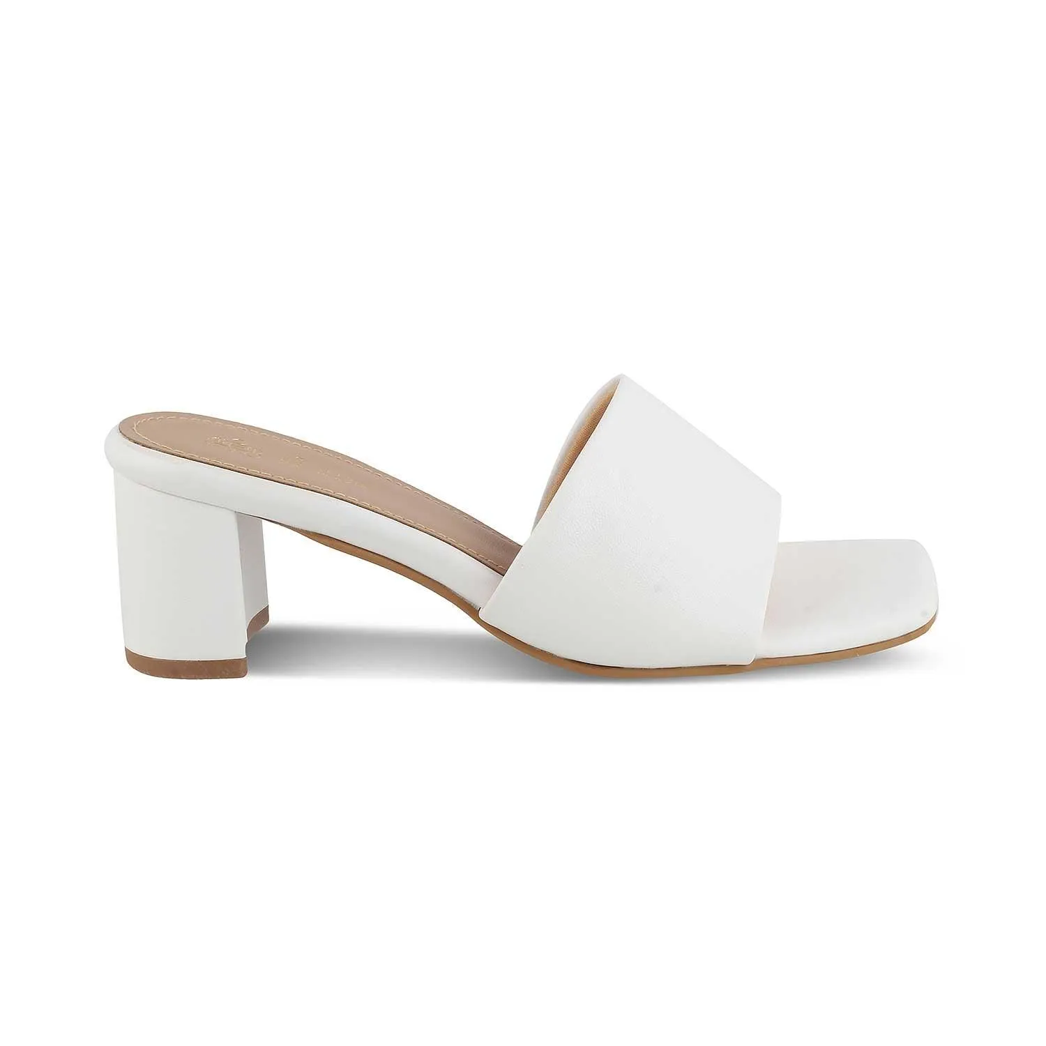 The Bariz White Women's Casual Block Heel Sandals Tresmode