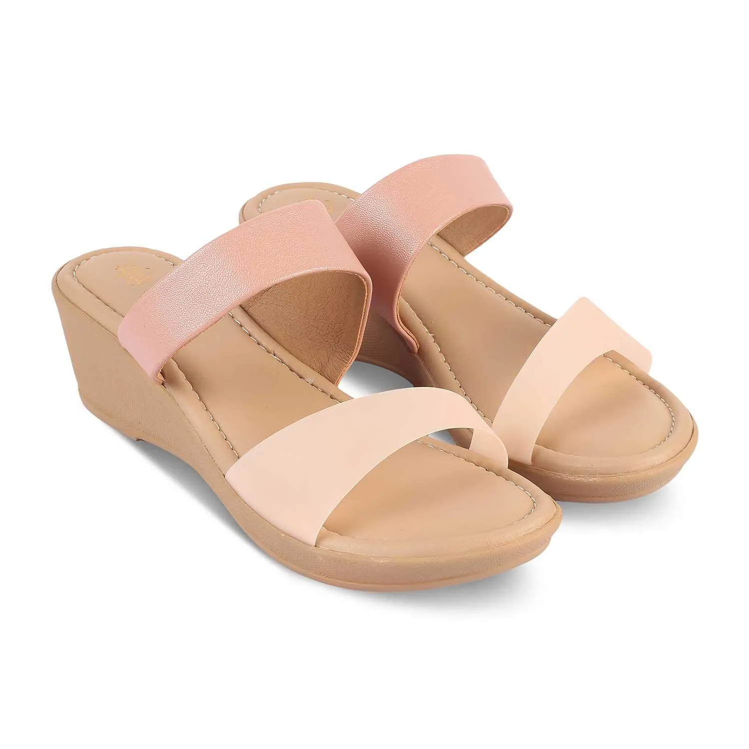 The Sios Pink Women's Casual Wedge Sandals Tresmode